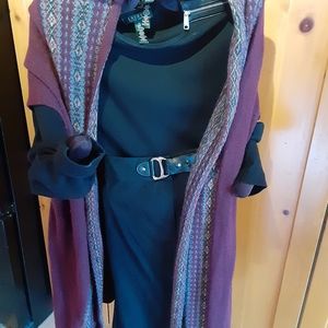 Long sweater vest poncho style